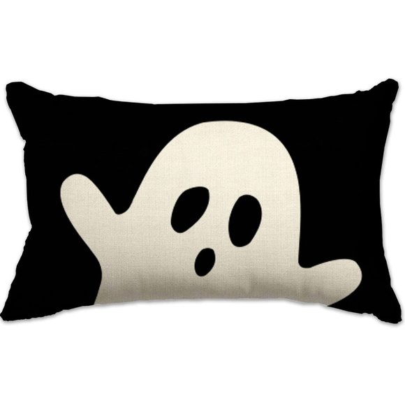 Halloween Pillow Cover 12x20 Ghost Decorations Outdoor Home Sofa - Picture 1 of 6